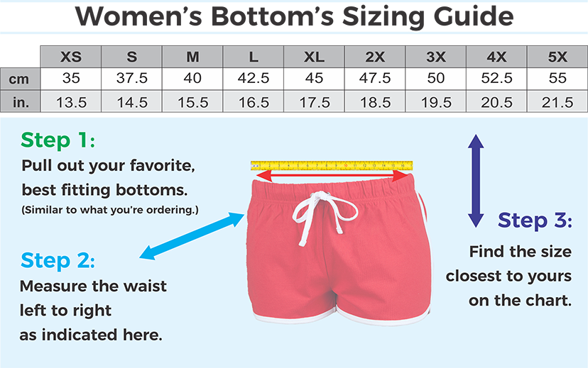 Sublimated FX Branded Apparel Size Guide for Ladies Sublimated Sport Longs